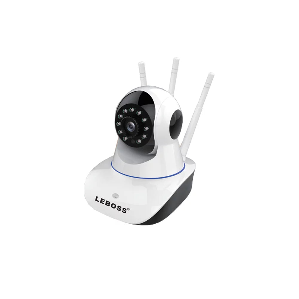 Câmera Ip Sem Fio 360° 3 Antenas Hd Wifi Visão Noturna Alarme