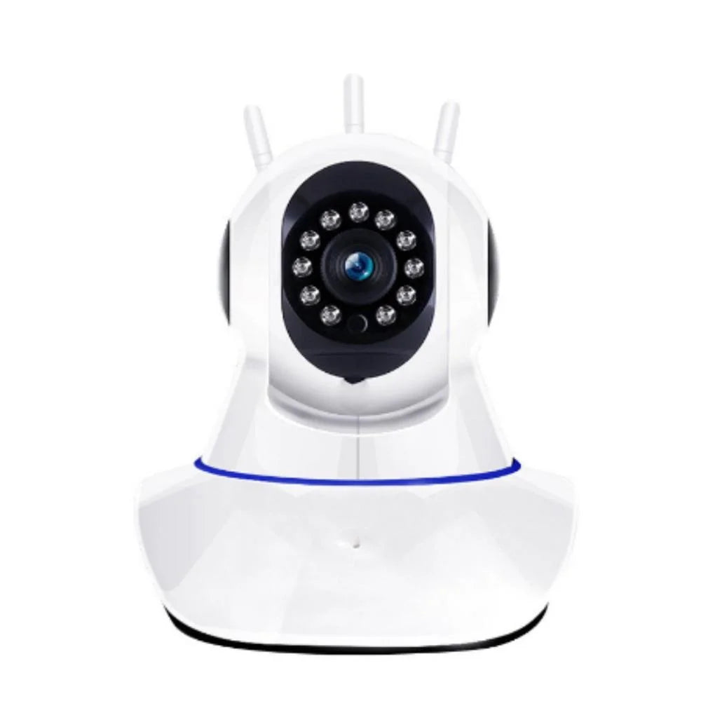 Câmera Ip Sem Fio 360° 3 Antenas Hd Wifi Visão Noturna Alarme
